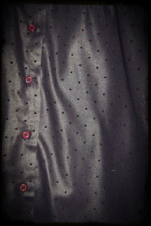 Chemisier vintage à pois velours T40-42