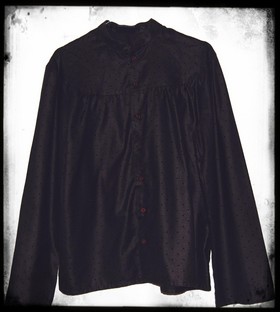 Chemisier vintage à pois velours T40-42
